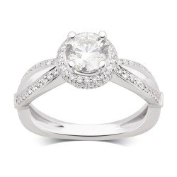 White Gold 1 5/8ct TDW Diamond Engagement Ring comes in a box. G-H/SI-I1 - Handcrafted By Name My Rings™
