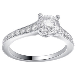 White Gold 1 5/8ct TDW Diamond Engagement Ring comes in a box. G-H/SI-I1 - Handcrafted By Name My Rings™