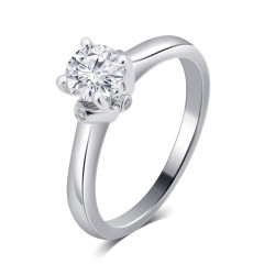 White Gold 1/2ct TDW Diamond Engagement Ring. - Handcrafted By Name My Rings™