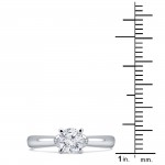 White Gold 1/2ct TDW Diamond Engagement Ring. - Handcrafted By Name My Rings™