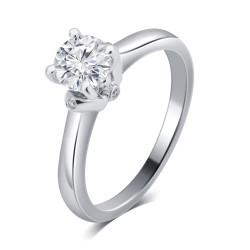 White Gold 3/4ct TDW Diamond Engagement Ring. - Handcrafted By Name My Rings™