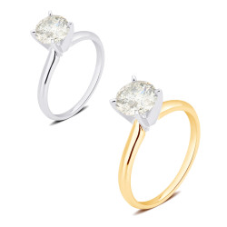 White and Gold 1.00ct TDW Diamond Engagement Ring comes in a box. - Handcrafted By Name My Rings™