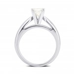 White and Gold 1.00ct TDW Princess Diamond Engagement Ring - Handcrafted By Name My Rings™