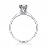 White and Gold 1/2ct TDW Round Solitaire Diamond Engagement Ring - Handcrafted By Name My Rings™
