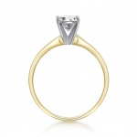 White and Gold 1/3ct TDW Round Solitaire Diamond Engagement Ring com - Handcrafted By Name My Rings™