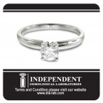 White and Gold 1/4ct TDW Solitaire Diamond Engagement Ring - Handcrafted By Name My Rings™