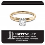 White and Gold 1/4ct TDW Solitaire Diamond Engagement Ring - Handcrafted By Name My Rings™