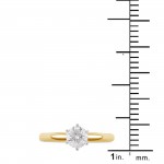 gold 1/2ct TDW Diamond Solitaire Engagement Ring - Handcrafted By Name My Rings™