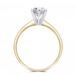 gold 1/4ct TDW Diamond Solitaire Engagement Ring - Handcrafted By Name My Rings™