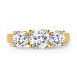 Gold 1 1/2ct TDW 3-stone Diamond Anniversary Ring - Handcrafted By Name My Rings™