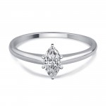 Gold 1/2ct TDW Marquise Solitaire Diamond Engagement Ring - Handcrafted By Name My Rings™