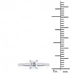 Gold 1/2ct TDW Princess-Cut Solitaire Diamond Engagement Ring. - Handcrafted By Name My Rings™