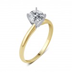 Gold 1/5ct TDW Round Solitaire Diamond Engagement Ring - Handcrafted By Name My Rings™