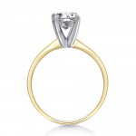 Gold 1ct TDW Diamond Solitaire Engagement Ring. - Handcrafted By Name My Rings™