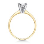 Gold 1ct TDW Princess-cut Diamond Solitaire Engagement Ring - Handcrafted By Name My Rings™