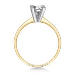 Gold 1ct TDW Princess-cut Diamond Solitaire Engagement Ring - Handcrafted By Name My Rings™