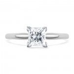 Gold 1ct TDW Princess-cut Solitaire Diamond Engagement - Handcrafted By Name My Rings™