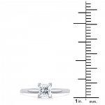 Gold 3/4ct TDW Princess-cut Diamond Solitaire Engagement Ring - Handcrafted By Name My Rings™