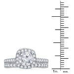 White Gold 1 3/4ct TDW Diamond Bridal Set - Handcrafted By Name My Rings™