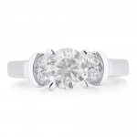 White Gold 1 3/4ct TDW Round Diamond Engagement Ring - Handcrafted By Name My Rings™