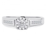White Gold 1/2ct TDW Diamond Solitaire Unity Ring - Handcrafted By Name My Rings™