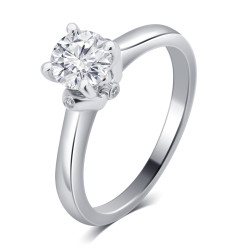 White Gold 1ct TDW Diamond Engagement Ring - Handcrafted By Name My Rings™