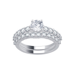 White Gold 2.5ct TDW Diamond Bridal Set - Handcrafted By Name My Rings™
