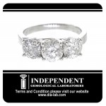 White Gold 2ct TDW Diamond 3-stone Anniversary Ring - Handcrafted By Name My Rings™
