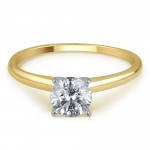 White Gold 3/4ct TDW Diamond Solitaire Engagement Ring - Handcrafted By Name My Rings™