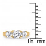 Gold 1ct TDW Diamond 3-stone Anniversary Ring - Handcrafted By Name My Rings™