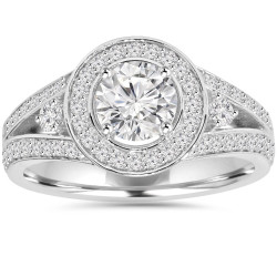 Eco-Friendly White Gold 1.55 ct TDW Lab-Grown Diamond Wedding Ring - Handcrafted By Name My Rings™