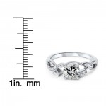 Eco-friendly White Gold 1.32 ct TDW Lab-grown Diamond Vintage Engagement Ring - Handcrafted By Name My Rings™