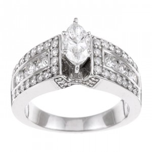 White Gold 1 1/2ct TDW Diamond Engagement Ring - Handcrafted By Name My Rings™