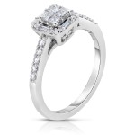 White Gold 1/2ct TDW Mixed Baguette and Princess-cut Diamond Ring - Handcrafted By Name My Rings™