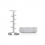 White Gold 1ct TDW Diamond Pave Ring - Handcrafted By Name My Rings™