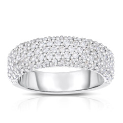 White Gold 1ct TDW Diamond Pave Ring - Handcrafted By Name My Rings™