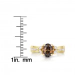 Gold 1 2/3ct TDW Oval Natural Cognac Diamond Ring - Handcrafted By Name My Rings™