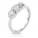 White Gold 1 1/4ct TDW Diamond 3-stone Ring - Handcrafted By Name My Rings™