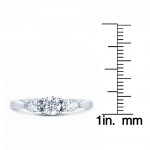 White Gold 1ct TDW 3-stone Diamond Engagement Ring - Handcrafted By Name My Rings™