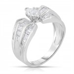 White Gold 1ct TDW Marquise-cut Solitaire Diamond Engagement Ring - Handcrafted By Name My Rings™