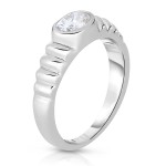 Platinum 5/8ct TDW Oval Solitaire Diamond Ring - Handcrafted By Name My Rings™