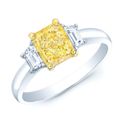 Estie G Gold 1 3/4ct TDW Fancy Yellow GIA-certified Diamond Ring - Handcrafted By Name My Rings™