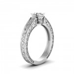 Gold Oval Shaped Diamond Solitaire Archaic Engagement Ring - Handcrafted By Name My Rings™