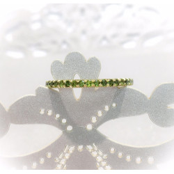 Green Tourmaline Eternity Band - Birthstone Stacking Band - Handcrafted By Name My Rings™