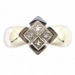 Kabella Luxe White Gold 1/2ct TDW Diamond Square Ring - Handcrafted By Name My Rings™