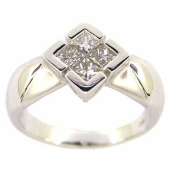 Kabella Luxe White Gold 1/2ct TDW Diamond Square Ring - Handcrafted By Name My Rings™