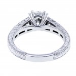 Kobelli White Gold 1 1/4ct TCW Forever One Colorless Moissanite with Diamond Milgrain Channel Band Engagement Ring - Handcrafted By Name My Rings™