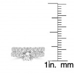 La Vita Vital White Gold Diamond 3 2/5ct TDW Bridal Set - Handcrafted By Name My Rings™