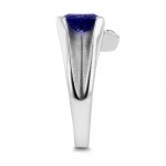 La Vita Vital White Gold Trillion Tanzanite 2.17cts and Diamond 0.24ct TDW Ring - Handcrafted By Name My Rings™