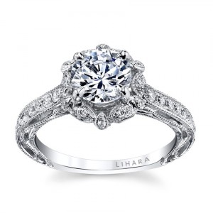 White Gold 0.31ct TDW Semi-Mount Diamond Engagement Ring - Handcrafted By Name My Rings™